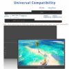 ZFTVNIE Portable Monitor -15.6 inch Touchscreen Monitor Full HD 1920x1080P Portable Display with HDMI USB-C External Monitor for Laptop/Phones/PC