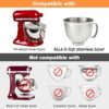 Bowl Covers for KitchenAid 4.5-5 Qt Tilt-Head Stand Mixer, Mixer Splash Guard with Extra Pouring Window for KitchenAid Mixer, Dishwasher Safe Bow