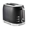 Tower Glitz T20029 2 Slice Metal Toaster with Adjustable Browning Control, Defrost and Reheat Settings, Black