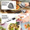 Silicone Air Fryer Liner, 7PCS Air Fryer Accessories for Ninja Dual AF400UK &Tower T17088&AF300UK, 8.46inch Reusable Air Fryer Liners & Gloves &