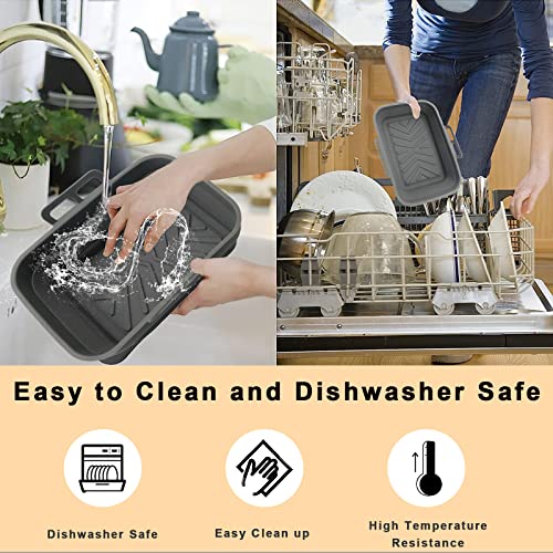 Air Fryer Accessories, 8 Pcs Dual Air Fryer Accessories for Ninja Air Fryer AF400UK & AF451UK & Tower T17088 & AF300UK, Collapsible Air Fryer Lin