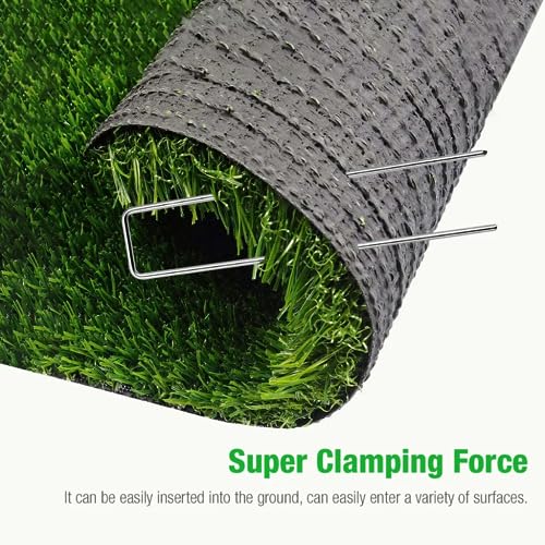 LawnScape 50 Heavy Duty Weed Membrane Pegs | 15 cm Long 3mm Thick Rust Free Galvanized Steel Installation of Weed Control Membrane and Artificial