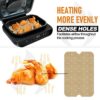 100PCS Unbleached Air Fryer Parchment Paper, 7.7'x11.7' Nonstick Air Fryer Liners for Ninja Foodi XL Smart FG551 6-in-1 Indoor Grill