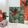 AUERVO 100M Christmas Twine, Green Red and White String Cotton Wrapping Twine For Christmas Packing Gift Wrapping String Decorations