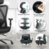 Duramont Ergonomic Office Chair - Adjustable Desk Chair with Lumbar Support and Rollerblade Wheels - High Back Chairs with Breathable Mesh - Thic