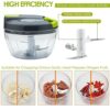 Sifenma Multi-Function Manual Food Chopper & Processors with Handle and Cover,Vegetable Chopper Shredder,Garlic Chopper,Suitable for Onions Garli