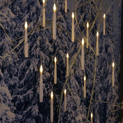 Noma Magic Candles with Wand Remote : Battery : 10x Hanging Candles : White : 1021100