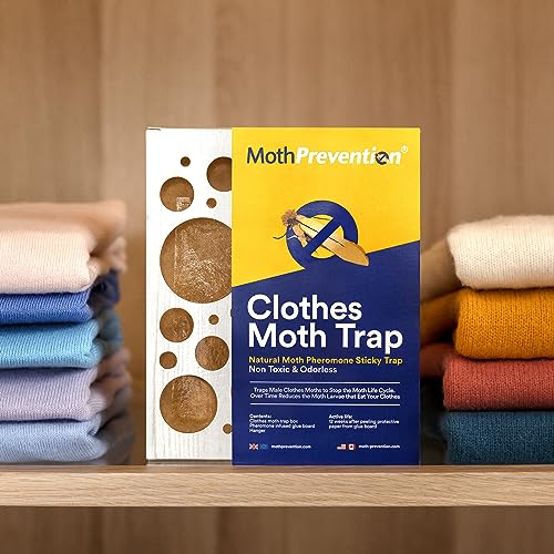MothPrevention MOTH TRAP FOR CLOTHES MOTHS | 3-Pack | Refillable, Odor-free & Natural from