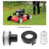 2 Sets Lawn Mowers Spools Replacement Kits Spools with Spool Cap Springs RS-136-BKP 143684-01 682378-02 68223500 Compatible with Black & Decker A