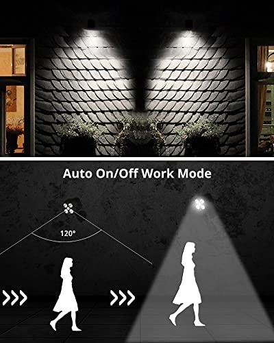 NICREW Battery Powered Outdoor LED Security Light 1 Pack, PIR Motion Sensor Spotlight, Weatherproof Outdoor Wall Light for Gardon Walkways, 600 L