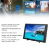 Aeun Capacitive Touch Display, Computer Monitor 10.1in Metal Easy To Use Menu Function Multi Interface Built in Speakers for DVRs