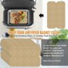 100PCS Unbleached Air Fryer Parchment Paper, 7.7'x11.7' Nonstick Air Fryer Liners for Ninja Foodi XL Smart FG551 6-in-1 Indoor Grill