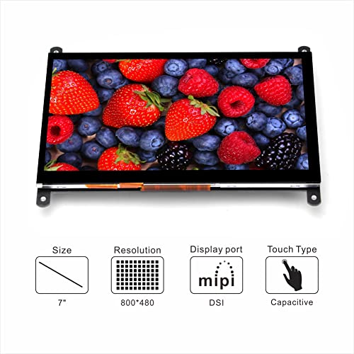 OSOYOO 7 Inch DSI Touch Screen LCD Display 800x480 for Raspberry Pi 4 3 3B+ 2