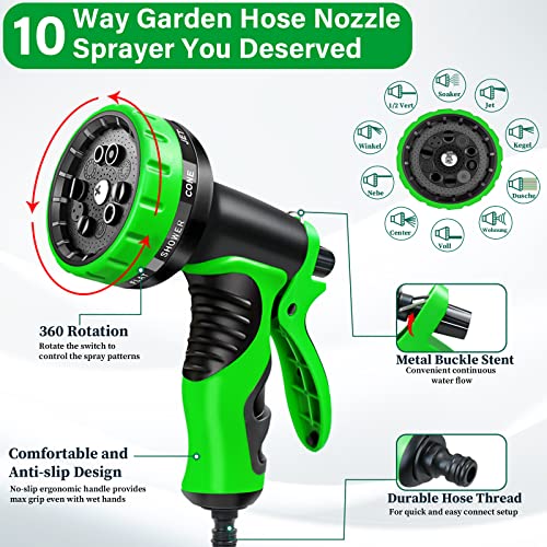 Garden Hose Expandable Garden Pipes-150FT Flexible Garden Hose Reels Including 10 Function Spray Gun Nozzle and Solid Brass Fittings,Magic Hosepi