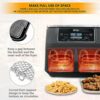 Air Fryer Rack for Ninja Dual,SHUOMAO Multi-layer Dehydrator Grill Toast Rack Air Fryer Accessories for Ninja AF300UK,AF400UK,DZ201 DZ401，Salter/