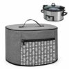 Yarwo Slow Cooker Dust Cover Compatible with Morphy Richards, Crock Pot, Russell Hobbs and other 5.7-8L Slow Cooker, with Zipper Pocket and Wipe