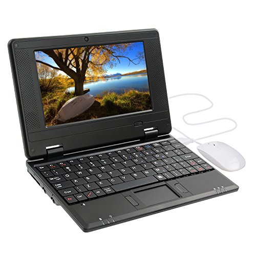 Bigmachine 7 Inch Portable Mini Computer Laptop PC Netbook for kids Android 12 Quad Core 32GB WIFI Built In Camera Netflix YouTube Flash Player (