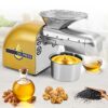 1800W Oil Press Machine with PRESS AND FRY 2 IN 1 Function, Hot & Cold Press Available, 0-300 ℃ Temperature Control, for More than 40 Kinds of Oi