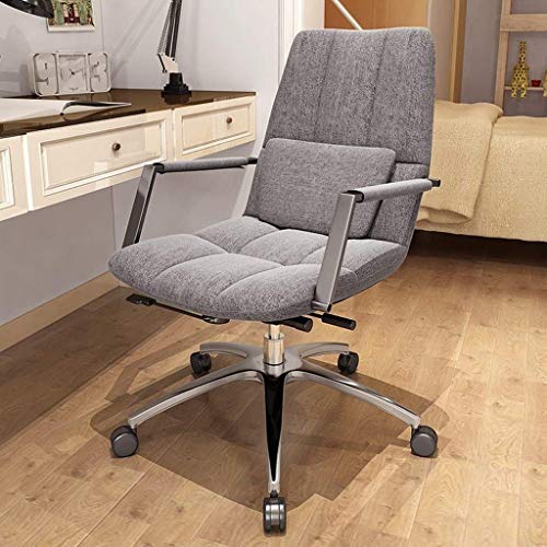n/a Chairs,Home Office Desk Chair Modern Fabric Upholstered Adjustable Mid-Back Ergonomic Executive Conference Chair Gray(Color : Gray, Size : 93