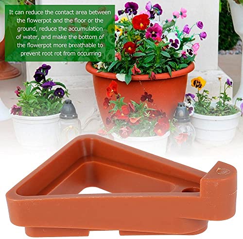 Muross 24 Pcs Plant Pot Feet Triangle Flower Pot Stand Invisible Flower Pot Risers Triangle Feet Lifters Flower Pot Toe Non-slip Triangle Flower