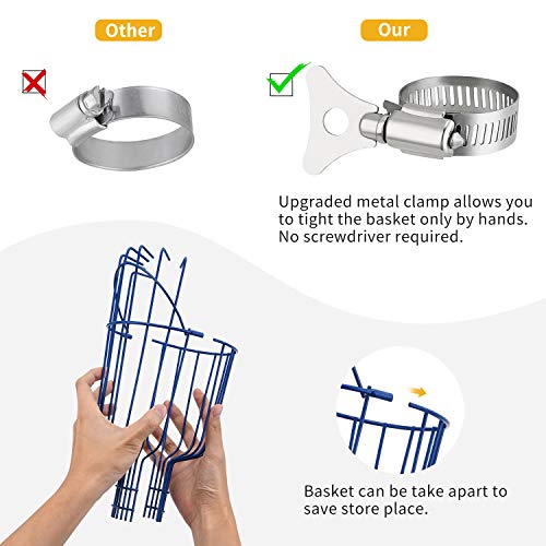 MaidMAX Fruit Picker, 13 Foot (4M) Fruit Picker Pole with Basket Apple Orange Picker Tool Gardening Picks with Lightweight Stainless Steel Connec