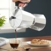 VonShef Stovetop Coffee Maker, 12 Cup Aluminium Italian Espresso Maker, 600ml Gas & Electric Stove Top Moka Pot with Replacement Gasket & Filter