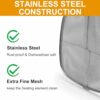 Catime Stainless Steel Splatter Shield for Ninja Foodi, Splatter Guard for Air Fryer, Reusable Fine Mesh Splatter Screen for Ninja Foodi AG300, A