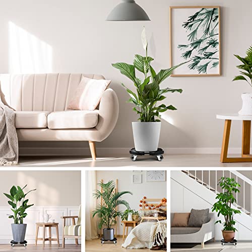 W B D WEIBIDA Plant Caddy with Wheels Heavy Duty 440lbs Capacity, Adjustable 15-21 Inch Rolling Plant Stand Indoor Outdoor, Large Plant Cart Doll