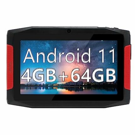 Haipky 7 Inch Google Android 11.0 Tablet PC, 4GB RAM+64GB ROM, Quad Core, Dual Cameras, 1024x600 HD Screen, 3500mah Battery, WiFi, Bluetooth, GMS