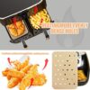 120 Pcs Air Fryer Paper Liners, 5.5x8.5 inch Air Fryer Liners for Ninja Foodi Dual Air Fryer, Nonstick Perforated Parchment Paper for Ninja DZ201
