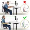 WANGFENG Ergonomic C Clamp-On Keyboard Tray, Adjustable Desk Extender Under Desk Slide-Out Enlarged Keyboard Mouse Holder for Office Home Typing