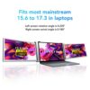 Zunate Triple Portable Monitor for Laptop, 15.4" Full HD 1080P IPS Display, Triple Screen for Laptop of 13.5-18.19, Compatible with Laptop, PC, P