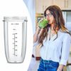 2PCS 32OZ Cups for Compatible with 900W, Cup Replacement Ninja Blender, Blender Cups with 2 Rubber Gaskets, Blenders Mixer Juicer Replacement Par