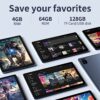 Tibuta WiFi Tablet Android 12, Tablet 10.1 Inch 4GB RAM 64GB ROM, Expandable to 128GB, 800 * 1280 IPS Touch Screen, MTK Octa-Core 2.0GHz, 8MP+5MP