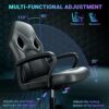 BASETBL Gaming Chair, Executive Chair, Swivel Chair, Office Chair, Ergonomic Height Adjustment and Rocker Function, Fixed Armrest, Back-friendly,