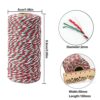 AUERVO 100M Christmas Twine, Green Red and White String Cotton Wrapping Twine For Christmas Packing Gift Wrapping String Decorations