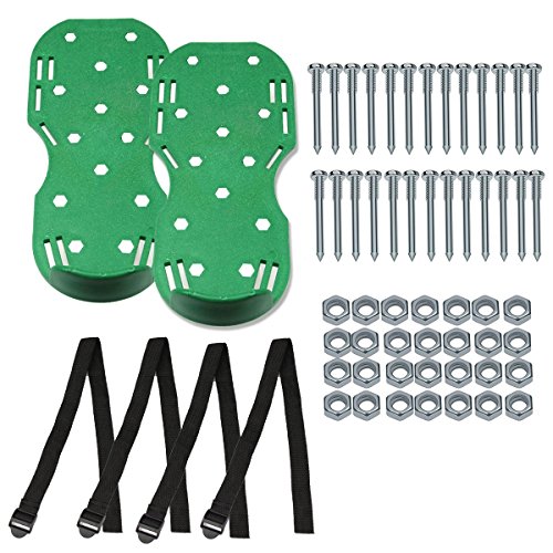 Garden Mile® Garden Lawn Aerator Shoes Manual Lawn Aerator With 13x 5cm Spikes And Straps Universal Fit Lawn Aerator Sandals