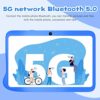 Zunate 7in Kids Tablet for Android, 4GB RAM 32GB ROM 128G Expand, 5G Dual Frequency WIFI, Kids Edition Tablet with Kids Content, Support for Goog