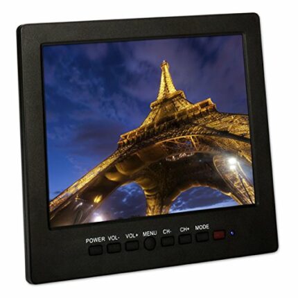 CCTVonlineDIY 8" inch HD LCD Color CCTV Monitor with VGA BNC AV Port and Speaker 1024 * 768 Resolution