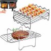 ZARYN Silicone Reusable Air Fryer Liner - Food Safe Easy Cleaning, Suitable for Most Fryers - Heat Resistant Reusable for Microwave Oven - Pack o