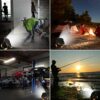 T-SUNUS 60W Rechargeable LED Work Light 360° Rotation & 3 Modes Portable Floodlight Job Site Lights with Stand, USB Spotlight Waterproof Battery