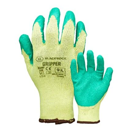 Blackrock Latex Coated Gripper Safety Work Gloves, Men's & Women's Working Grip, Ideal For Heavy Duty Gardening, Handling, Manufacturing, Agricul