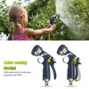 VOXON Garden Hose Spray Gun with 8 Adjustable Patterns, 100% Heavy Duty Metal Hose Pipe Spray Gun Zinc Alloy High Pressure Spray Nozzle Perfect f