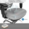 WALNUT Mesh Drafting Chair Office Chair w/Adjustable Armrests & Foot-Ring Grey