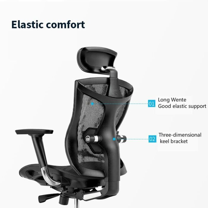 LUKEO Ergonomic Computer Chair Home Waist Engineering Office Chair E-sports Seat Human Design Multi-function Adjustment
