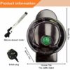 Black Round Mini Waffle Maker: YOYIAG Waffle Iron Machine with Silicone Clip Black Round Mini Waffle Maker Breakfast Machine, Non-Stick Waffle Ma