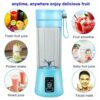 380ml Portable Blender, Mini Blenders Smoothies Shakes Juicer Cup, USB Rechargeable Travel Personal Juicer Mixer for Gym Camping Travel, 2000mAh