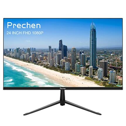 24 Inch Ultra-Thin Bezel Computer Monitor FHD 1080P Business Monitor, LED PC Screen Desktop Monitor, HDMI,VGA, 75Hz Gaming Display, 3000:1 Contra