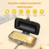 Removable Toasted Sandwich Maker Double-Sided Gas Sandwich Maker, Hand Toaster Sandwich Maker Non-Stick Grill Cheese Maker, Camping Toastie Maker