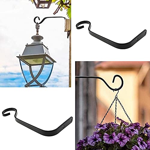 NA 2 Sets Iron Plant Hangers Wall Hooks Hanging Basket Brackets for Garden Bird Feeders, Planters, Lanterns, Wind Chimes,Flower Pot Hook Hanger